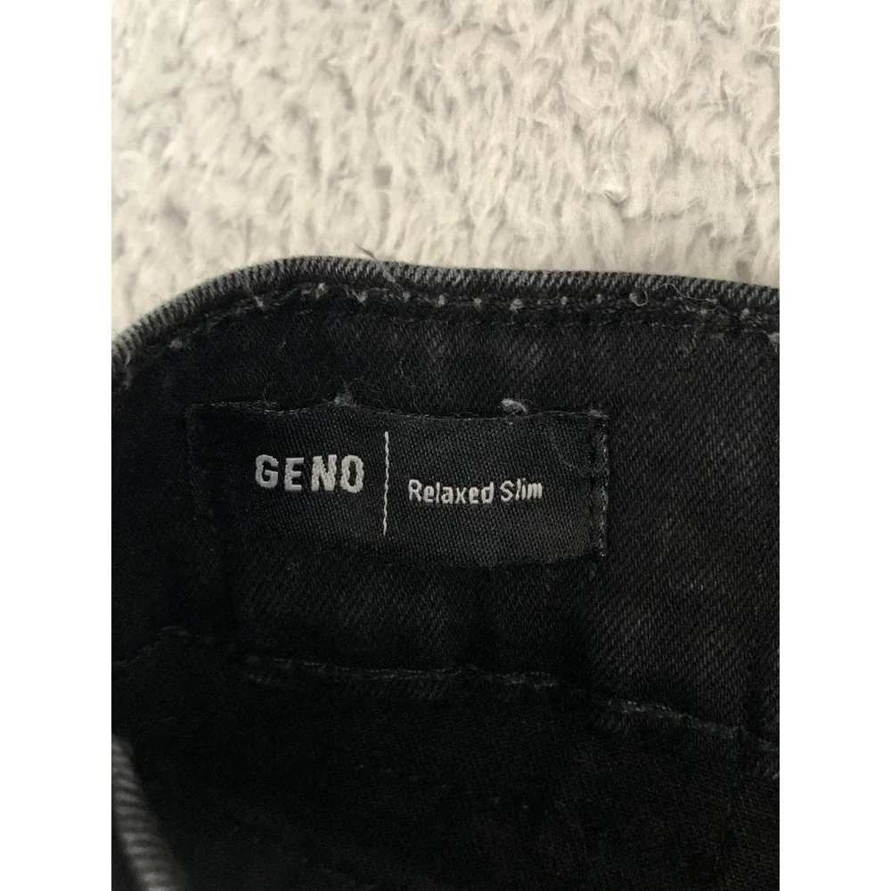 True Religion Jeans Men 44x32 Black Geno Relaxed Slim Denim